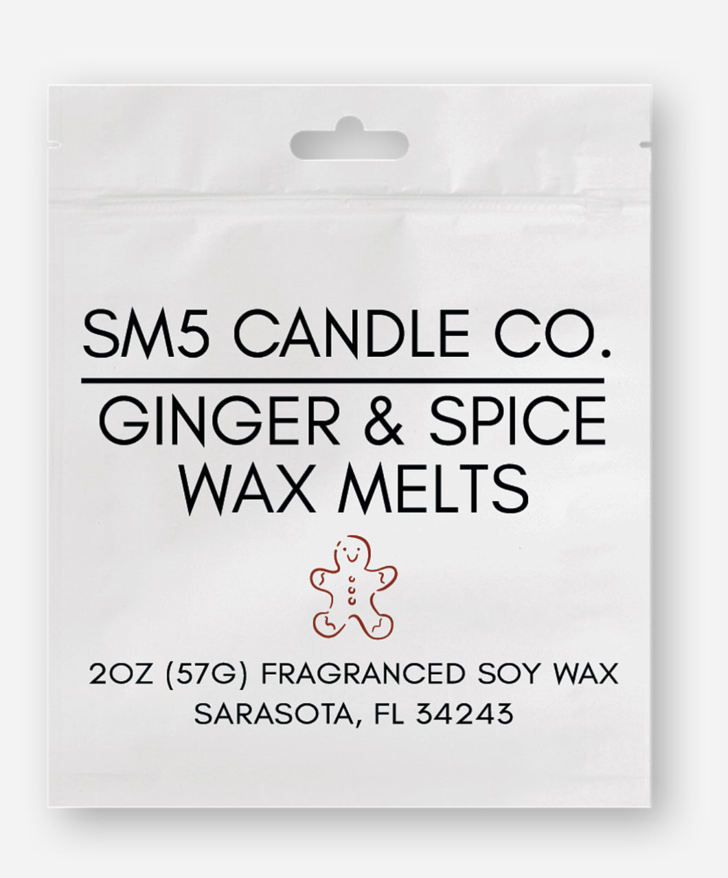 Mini Gingerbread & Spice Person Wax Melt Bag