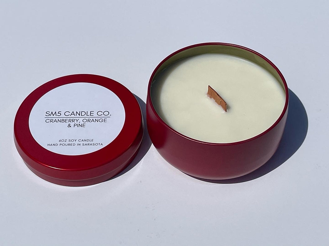 Red Holiday Tin (Cranberry & Apple or Cranberry, Orange & Pine)